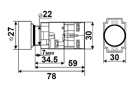 Кнопка XB2-BW3341 Кнопка XB2-BW3341