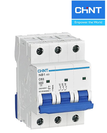 Автоматические выключатели NB1-63 3P 10A C (6kA) CHINT Автоматические выключатели NB1-63 3P 10A C (6kA) CHINT