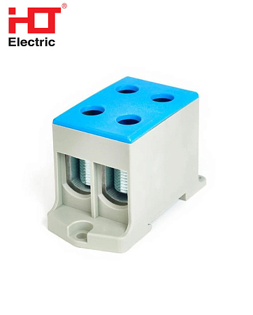 Клеммник КВС 2Р 16-95мм (160А) синяя HLT Клеммник КВС 2Р 16-95мм (160А) синяя HLT