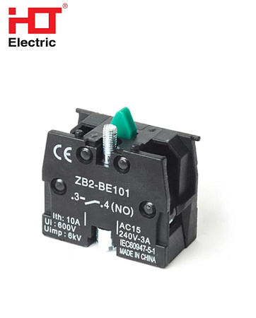 Дополнительный контакт для кнопки ХВ2 (1NO) Дополнительный контакт для кнопки ХВ2 (1NO)