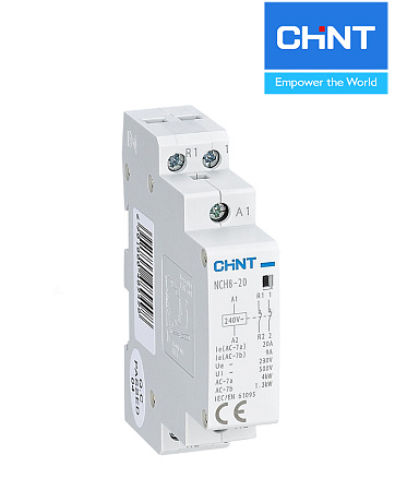 Контактор модульный NCH8-20/02 2Р 20A (2НЗ) CHINT Контактор модульный NCH8-20/02 2Р 20A (2НЗ) CHINT