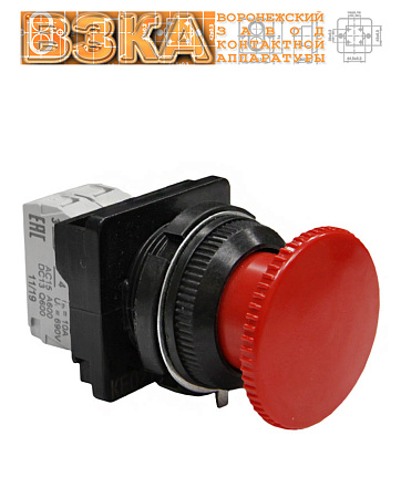 Кнопка КЕ-021 исп.1 (2з) красный гриб Кнопка КЕ-021 исп.1 (2з) красный гриб