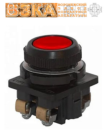 Кнопка КЕ-171 исп.3 (2р) красная Кнопка КЕ-171 исп.3 (2р) красная