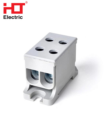 Клеммник КВС 2Р 16-50мм (160А) серая HLT Клеммник КВС 2Р 16-50мм (160А) серая HLT
