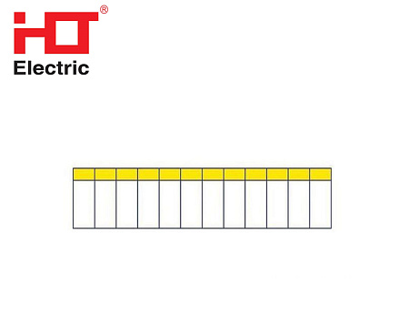 Маркировочная таблица на 12 модулей Маркировочная таблица на 12 модулей