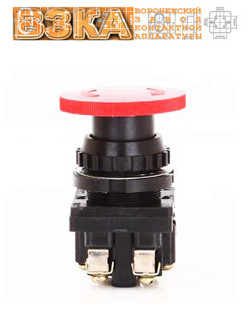 Кнопка КЕ-141 исп.3 (2р) красный гриб Кнопка КЕ-141 исп.3 (2р) красный гриб