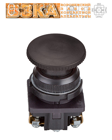 Кнопка КЕ-191 исп.2 (1з+1р) черный гриб Кнопка КЕ-191 исп.2 (1з+1р) черный гриб