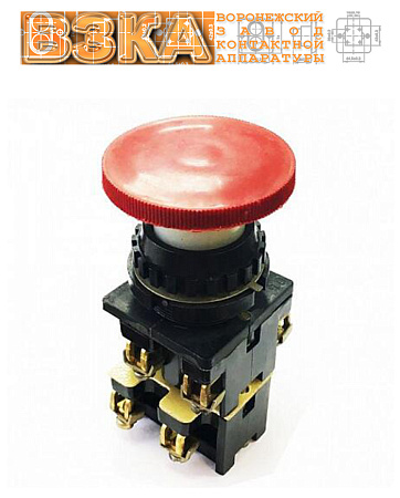 Кнопка КЕ-192 исп.3 (2р) красный гриб Кнопка КЕ-192 исп.3 (2р) красный гриб