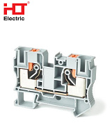 Клеммник пружинный РТ-10мм2 51А (2 проводника) Клеммник пружинный РТ-10мм2 51А (2 проводника)