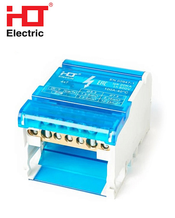 Шина N нулевая в корпусе 4 x7 HLT Шина N нулевая в корпусе 4 x7 HLT