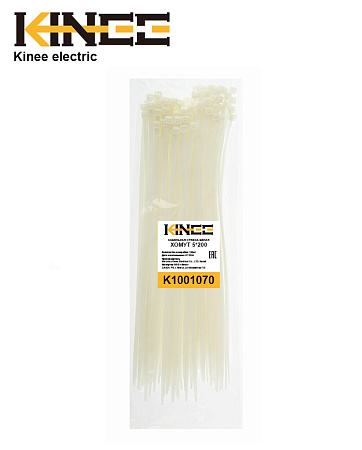 Хомут 5х200 белый Kinee Хомут 5х200 белый Kinee