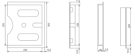 Карман для документации для шкафов КД 235x220 (A4) RAL7035 HLT Карман для документации для шкафов КД 235x220 (A4) RAL7035 HLT