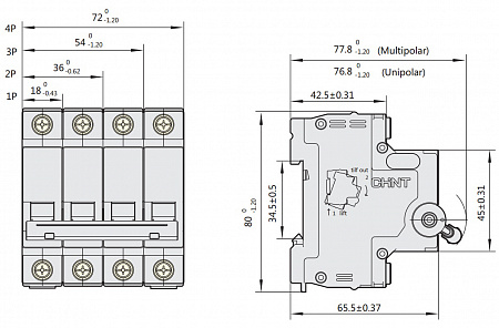 Выключатель нагрузки NXHB-125 1P 63A Выключатель нагрузки NXHB-125 1P 63A