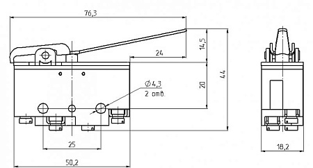 Микропереключатель ВП 73 11011 Микропереключатель ВП 73 11011