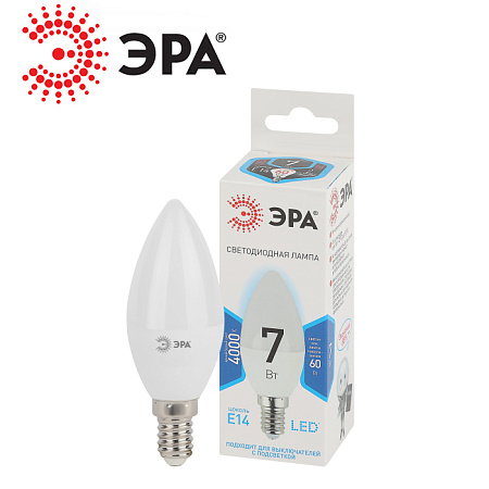 Лампа LED B35- 7W-840-E14 ЭРА Лампа LED B35- 7W-840-E14 ЭРА