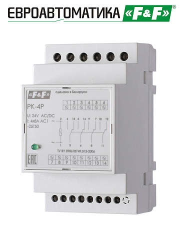 Реле электромагнитное PK-4P-12 Реле электромагнитное PK-4P-12