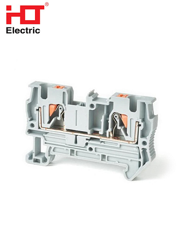 Клеммник пружинный РТ-2.5мм2 24А (2 проводника) Клеммник пружинный РТ-2.5мм2 24А (2 проводника)