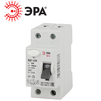 УЗО ВД63 2Р 40А 30мА (NO-902-127) ЭРА УЗО ВД63 2Р 40А 30мА (NO-902-127) ЭРА
