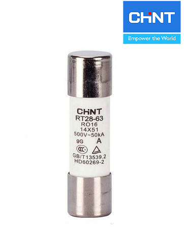Плавкая вставка цилиндрическая RT28-63 50A 14х51 CHINT Плавкая вставка цилиндрическая RT28-63 50A 14х51 CHINT