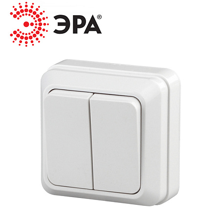 Выключатель Quadro 2-104-01 2клав. ОУ 10А-250В IP20 белый Выключатель Quadro 2-104-01 2клав. ОУ 10А-250В IP20 белый