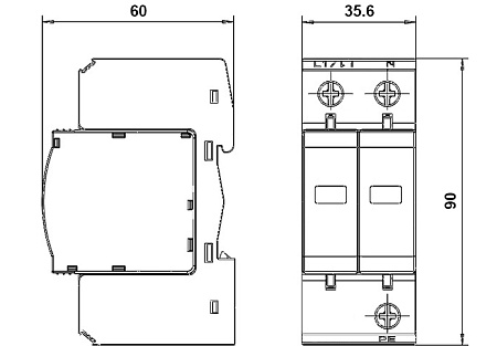Ограничитель ОПС 2P В+С Ограничитель ОПС 2P В+С