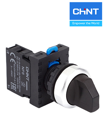 Переключатель NP8-10X/22 черный (возв.) IP65 CHINT Переключатель NP8-10X/22 черный (возв.) IP65 CHINT