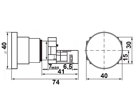 Кнопка XB2-BC21 (черная) Кнопка XB2-BC21 (черная)