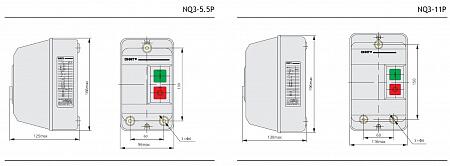 Магнитный пускатель NQ3-5.5P 10А (1.6-2.5A) 220В IP55 CHINT