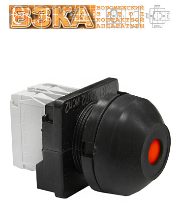 Кнопка КЕ-081 исп.3 (2р) красная Кнопка КЕ-081 исп.3 (2р) красная