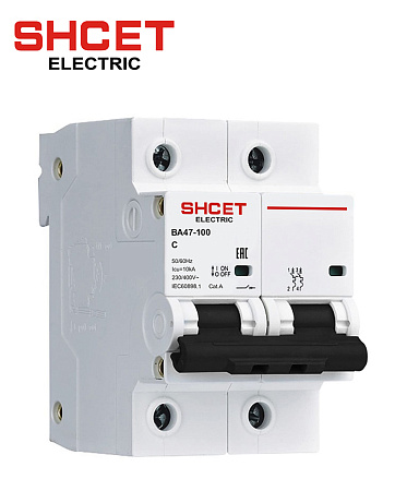 Автоматический выключатель ВА47-100 2Р 20А С Автоматический выключатель ВА47-100 2Р 20А С