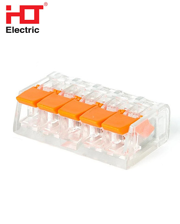 Клемма рычажковая КРУ-415 (0.5-4мм) Клемма рычажковая КРУ-415 (0.5-4мм)