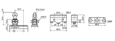 Микропереключатель Z-15GQ22-B Микропереключатель Z-15GQ22-B