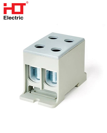Клеммник КВС 2Р 16-95мм (160А) серая HLT Клеммник КВС 2Р 16-95мм (160А) серая HLT