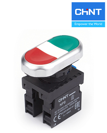 Кнопка NP8-11SD двойная IP65 CHINT Кнопка NP8-11SD двойная IP65 CHINT