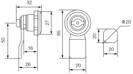 Замок-защелка для металлического бокса HLT Замок-защелка для металлического бокса HLT