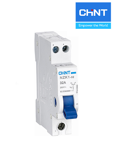 Модульный переключатель NZK1-32 1P 32А 3 положения Модульный переключатель NZK1-32 1P 32А 3 положения