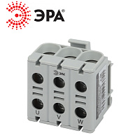 Зажим клеммный КВС 3Р 6-50мм (145А) серая ЭРА Зажим клеммный КВС 3Р 6-50мм (145А) серая ЭРА