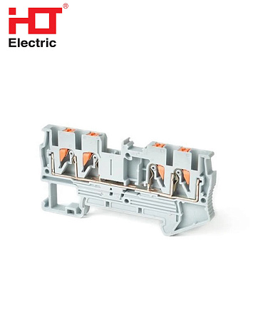 Клеммник пружинный РТ-2.5мм2 24А (4 проводника) Клеммник пружинный РТ-2.5мм2 24А (4 проводника)