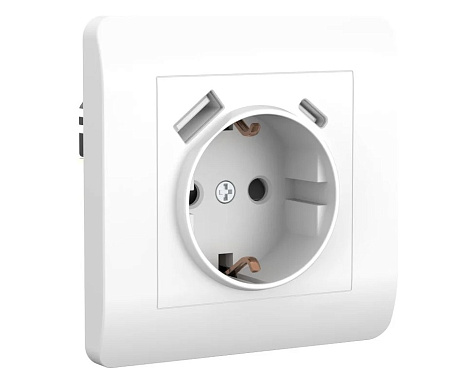 (NEW3-E) Розетка с/з со шторками 16А+USB двойная А+С 5В/2 белая CHINT (NEW3-E) Розетка с/з со шторками 16А+USB двойная А+С 5В/2 белая CHINT