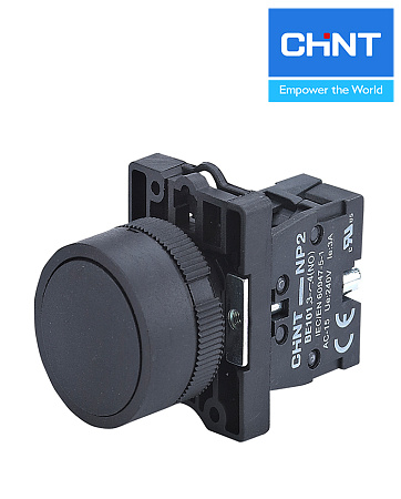 Кнопка NP2-EA21 черная (1НО) CHINT Кнопка NP2-EA21 черная (1НО) CHINT