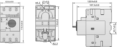 Пускатель NS2-80 (20-25А) с поворотной ручкой Пускатель NS2-80 (20-25А) с поворотной ручкой