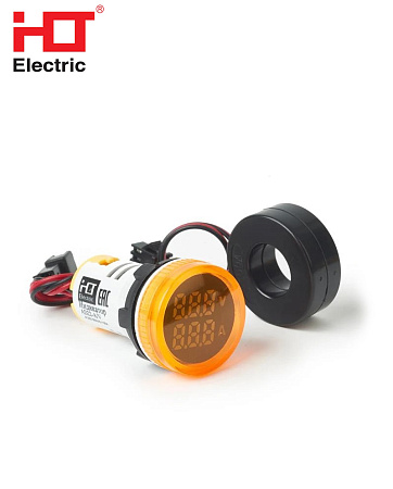 Индикатор тока и напряжения AD-22 желтый IP54 HLT Индикатор тока и напряжения AD-22 желтый IP54 HLT