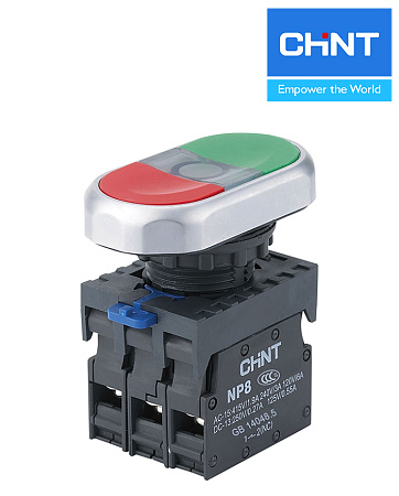 Кнопка NP8-11SD/5 двойная с подсветкой IP65 CHINT Кнопка NP8-11SD/5 двойная с подсветкой IP65 CHINT