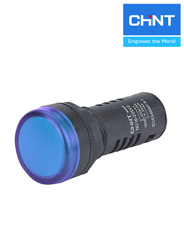 Индикатор ND16-22DS/2C синий 24В AC/DC IP65 CHINT Индикатор ND16-22DS/2C синий 24В AC/DC IP65 CHINT