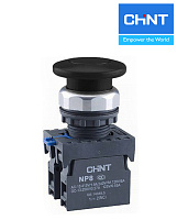 Кнопка NP8-10M/12 Гриб черный (1НО) IP65 CHINT Кнопка NP8-10M/12 Гриб черный (1НО) IP65 CHINT