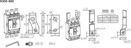 Авт.выкл. NXM-800S 3Р 800А 50кА CHINT Авт.выкл. NXM-800S 3Р 800А 50кА CHINT