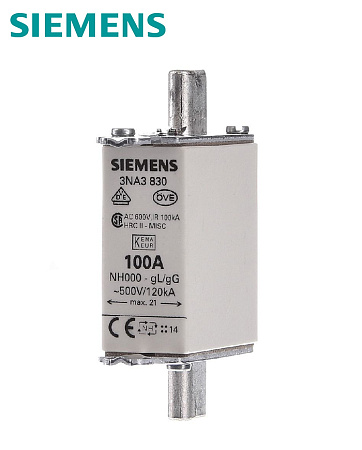 Плавкая вставка GL/GG тип 00 16А Siemens Плавкая вставка GL/GG тип 00 16А Siemens
