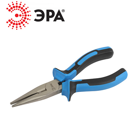 Тонкогубцы (160мм) с длинным носом двухкомпонентные рукоятки ЭРА Тонкогубцы (160мм) с длинным носом двухкомпонентные рукоятки ЭРА