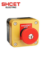 Пост кнопочный ПКУ-184 "Аварийный с ключом" Пост кнопочный ПКУ-184 "Аварийный с ключом"