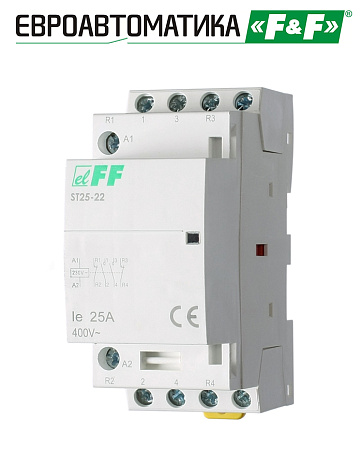 Контактор ST25-22 2Р 25А (2NO) 220В Контактор ST25-22 2Р 25А (2NO) 220В